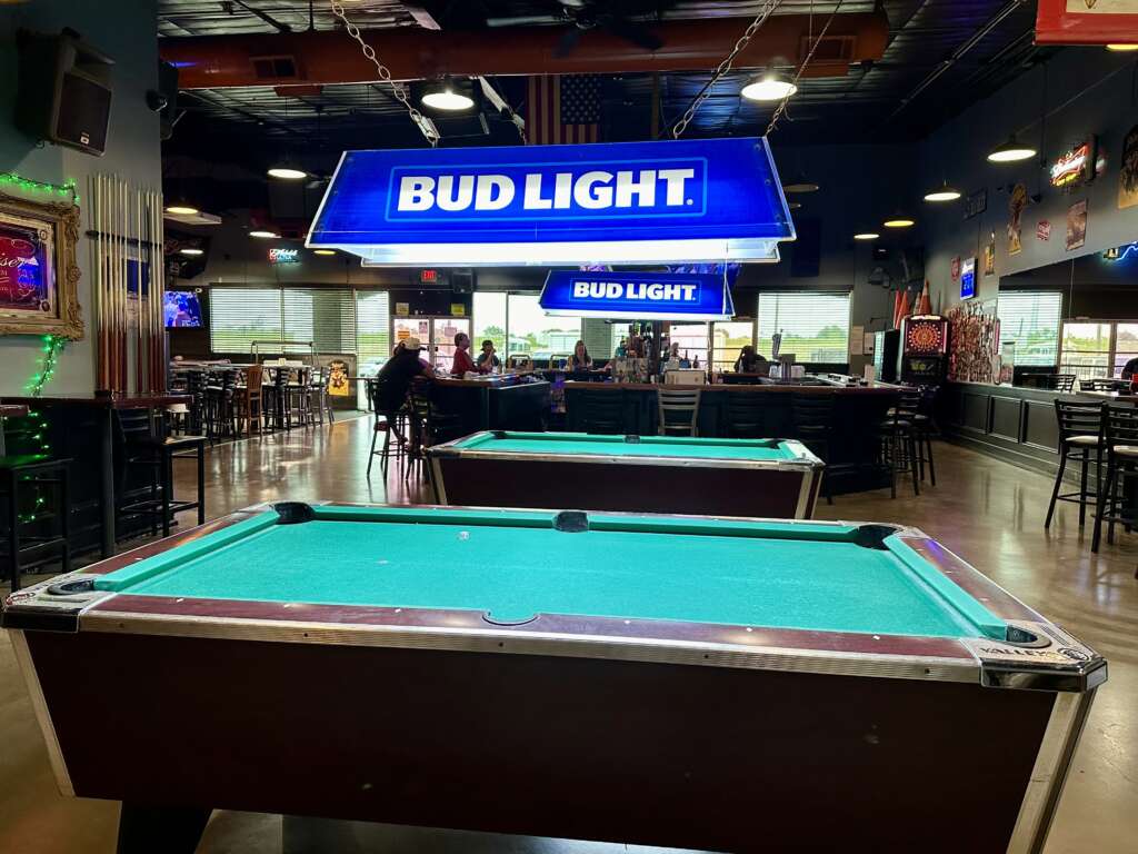 Pool tables at Al's Sports Bar
